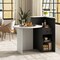 Black-White Front Reception Office Desk with Open Shelf and Drawer
